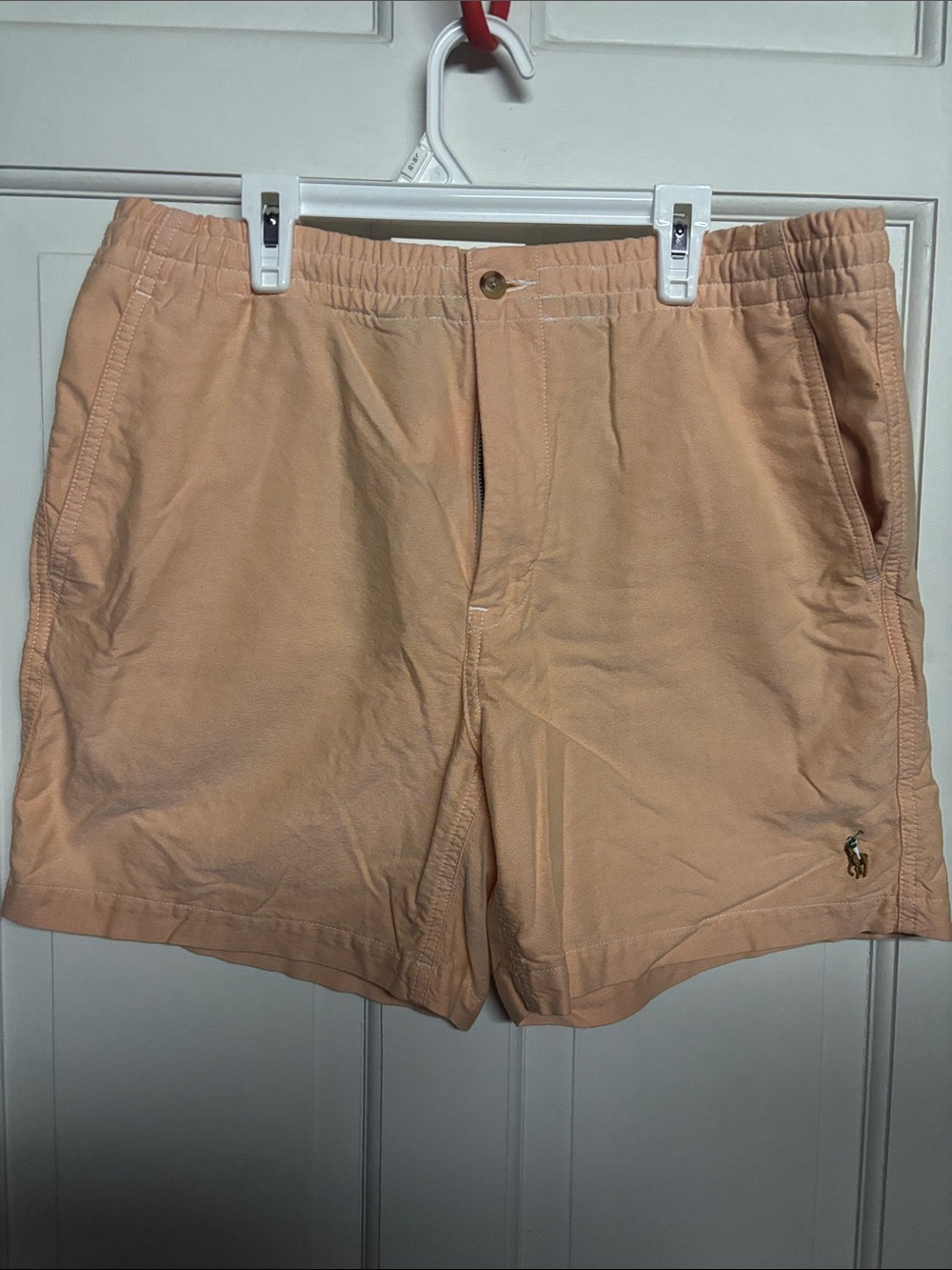 Polo Ralph Lauren Men’s Peach Elastic-Waist Cotton Shorts